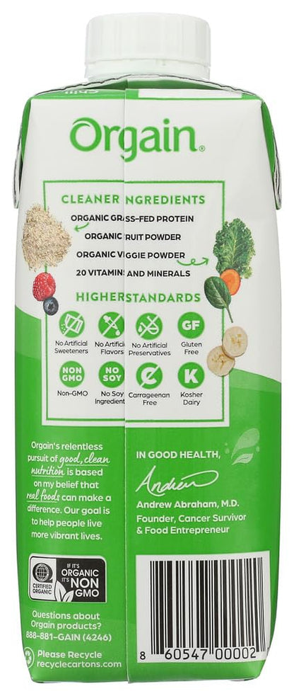 Orgain, Nutri Shake Sweet Vanilla Bean Organic, 11 Fl Oz