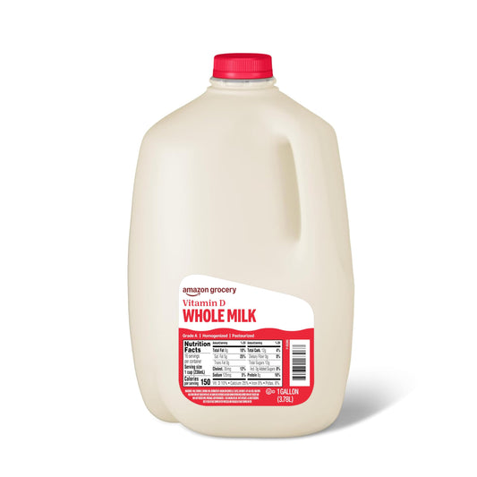 Happy Belly, Amazon Brand Whole Milk Gallon Ounces, 128 Fl Oz