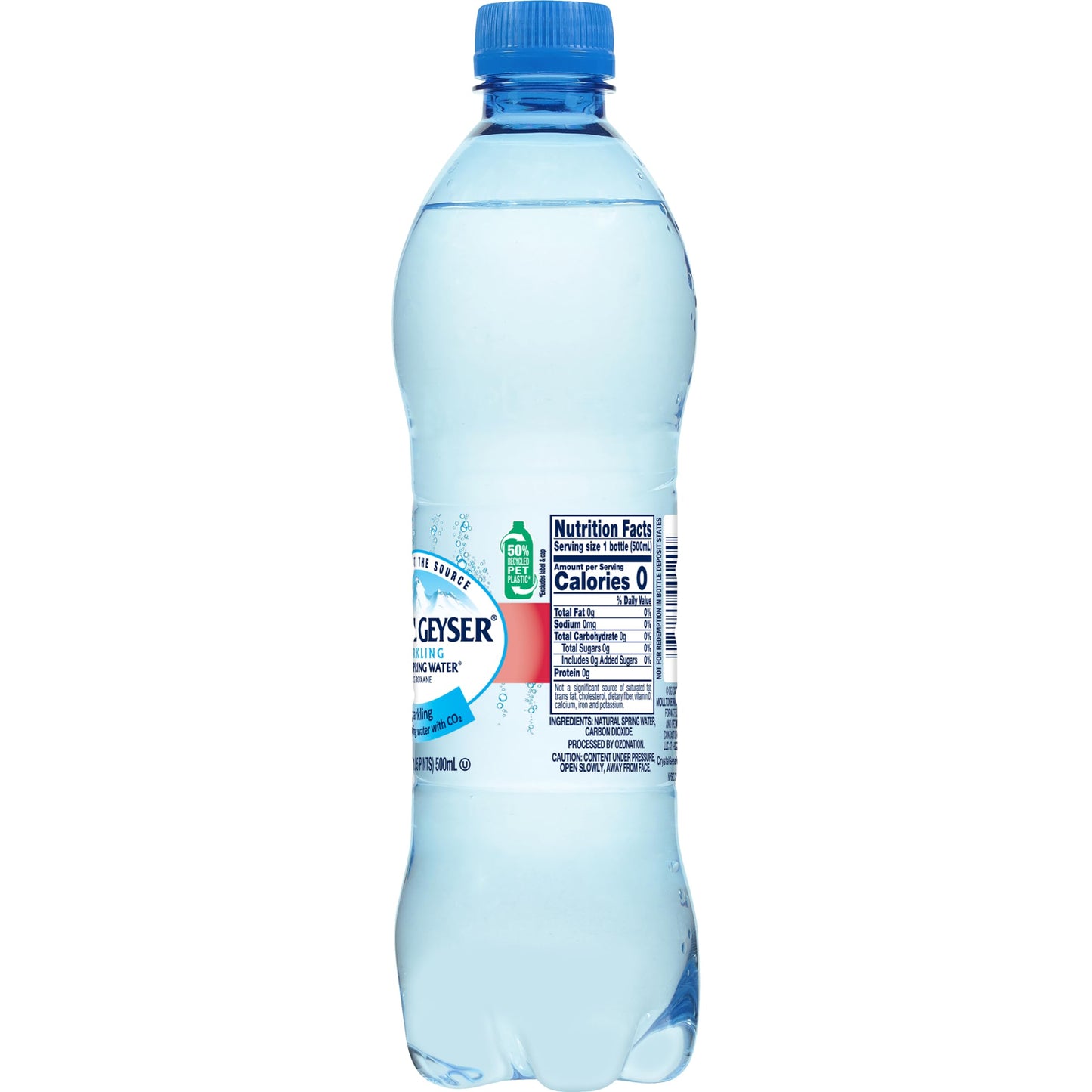 Crystal Geyser Sparkling Alpine Natural Spring Water, 24-Pack, 16.9oz Bottles, Zero Calories and No Sweeteners, Bottled at The Source