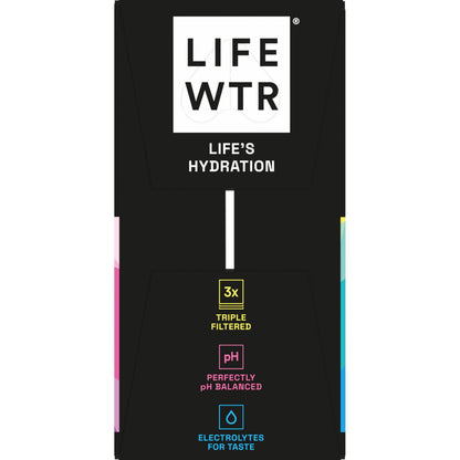 LIFEWTR Premium Purified Water, pH Balanced with Electrolytes, 100% recycled plastic bottles, 33.8 Fl Oz, 1L (Pack of 6)