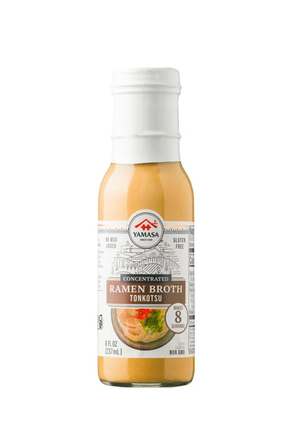 Yamasa, Artisanal Tonkotsu Ramen Broth Concentrate, Serves 8 Bowls, No MSG Added, Japanese Tradition, 8oz