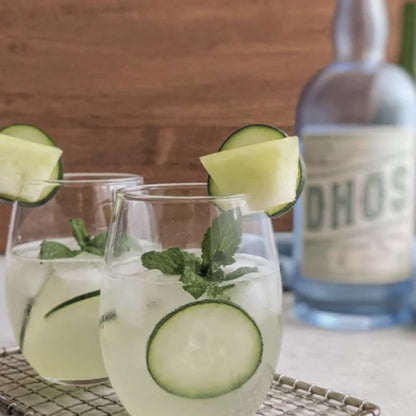 Dhōs Handcrafted Non-Alcoholic Gin 750 ML Bottles w Pack Owen’s Mixers Lemonade 8.2 OZ Cans - Perfect for Mocktails - Made in USA