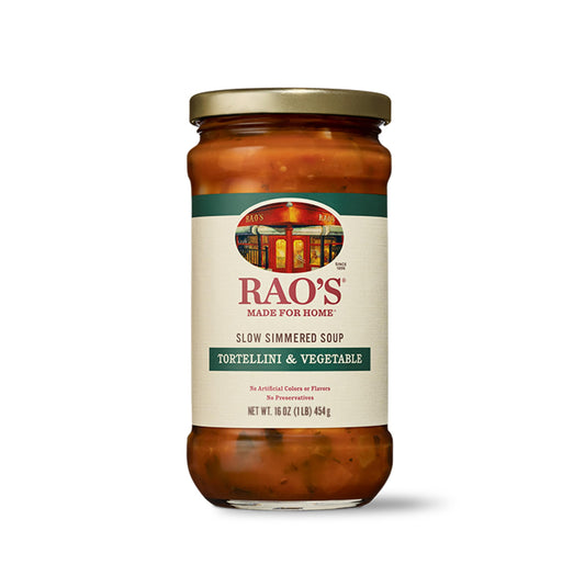 Rao's Homemade Tortellini & Vegetable Soup, 16oz, Real Vegetables, Traditional Italian Heat and Serve Soup
