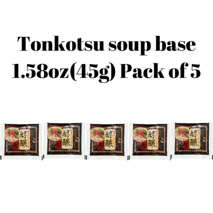 sugimura-ya Japanese Tonkotsu Ramen Soup Base 1.58oz(45g) Pack of 5