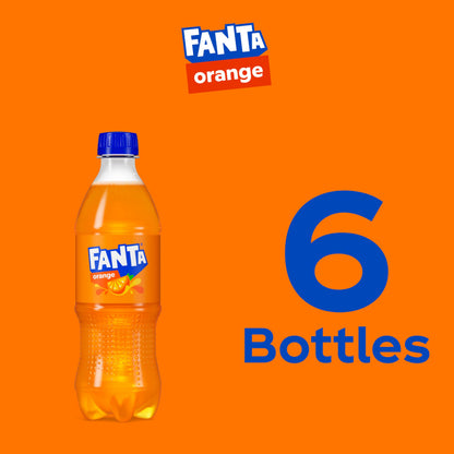 Fanta Orange Soda Soft Drink, 16.9 fl oz Bottles, 6 Pack