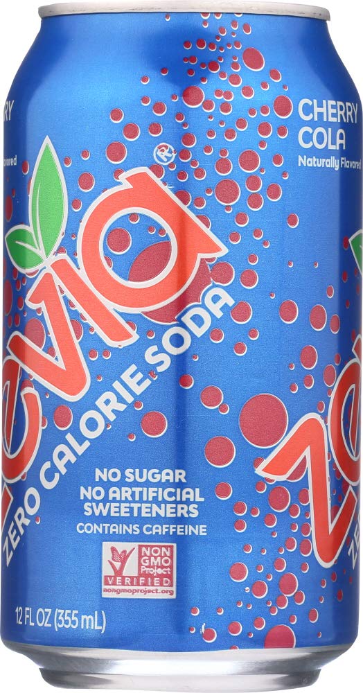 Zevia Soda, Cherry Cola, Zero Cal 12 oz. 6-Count (Pack of 4)