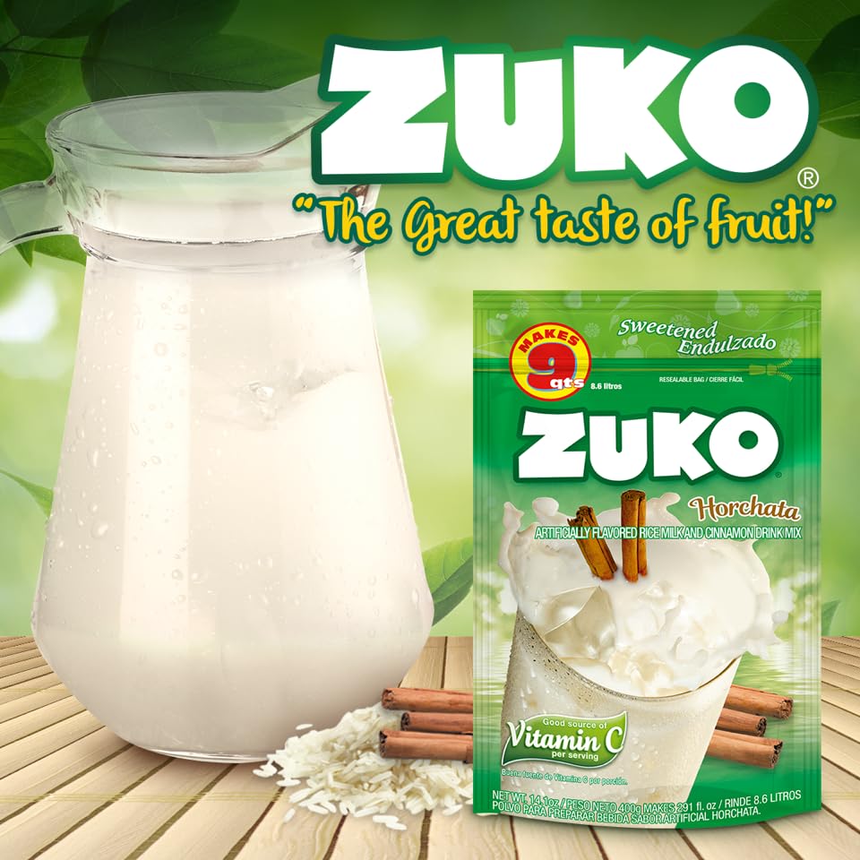 Zuko Horchata Instant Powder Drink Family Pack, 14.1 oz, Pack of 6