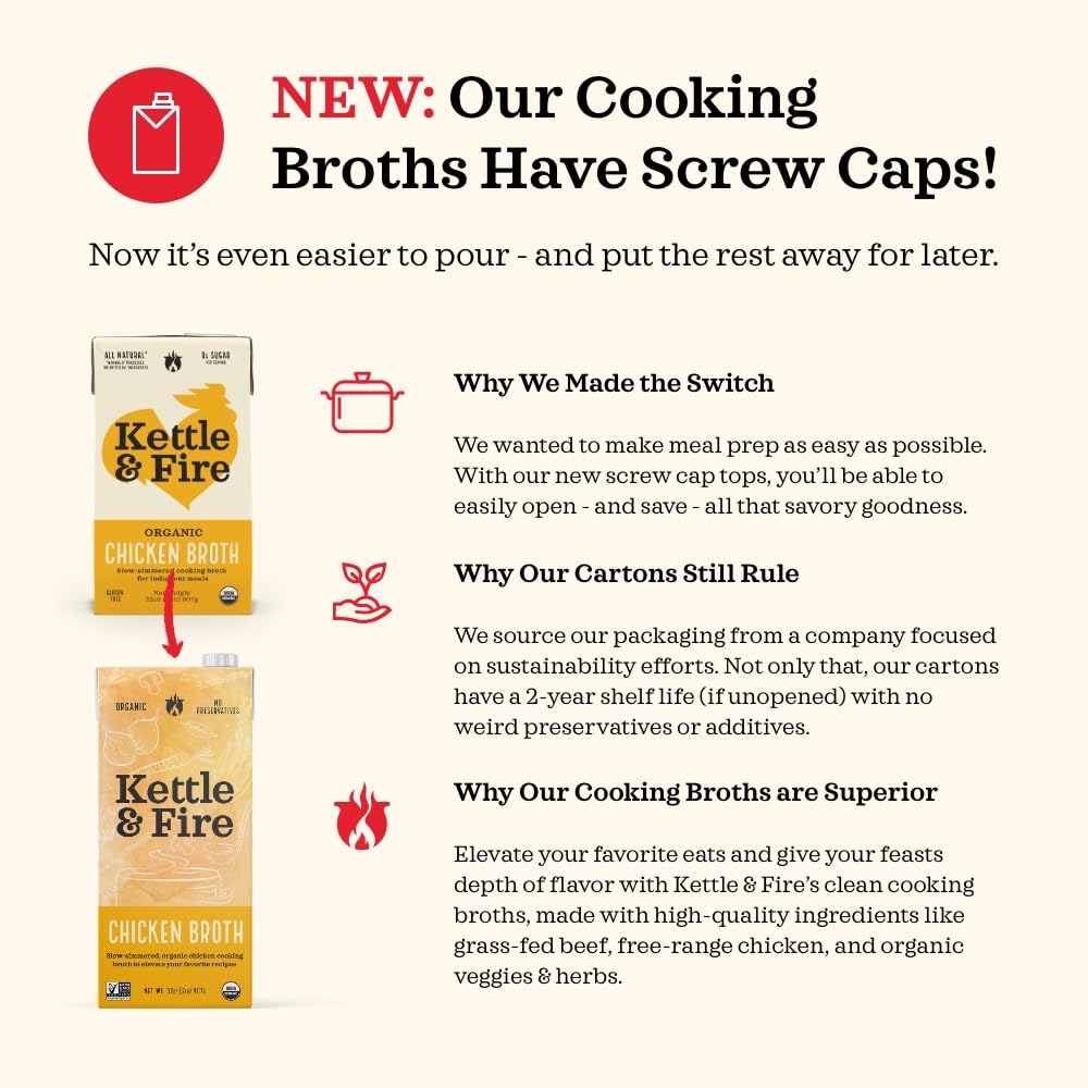 Kettle And Fire Broth Beef Cooking 32 OZ