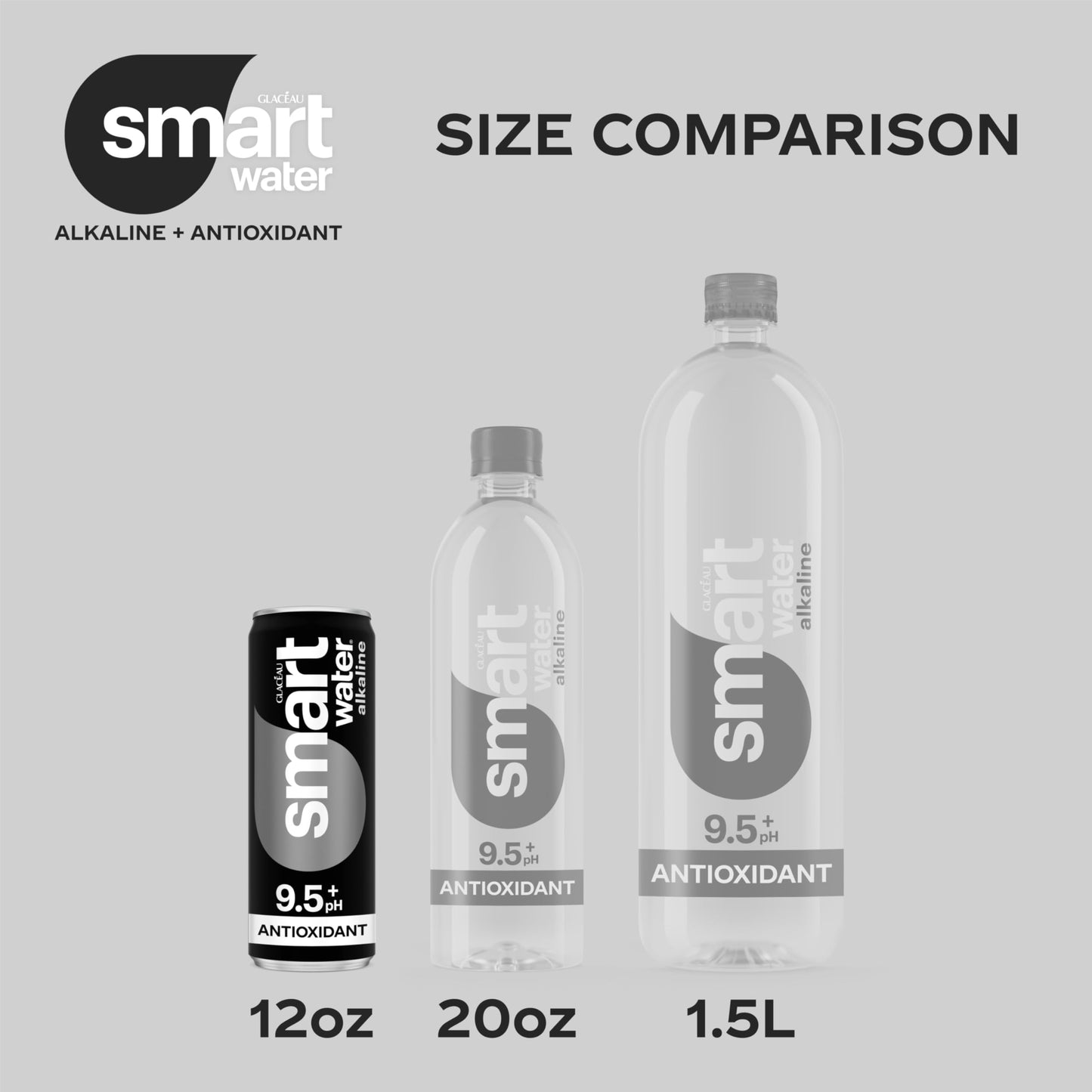 Smartwater Alkaline + Antioxidant Aluminum Can 12oz 8pk