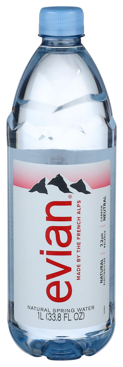 EVIAN Natural Spring Water 33.8 fz, 33.8 FZ
