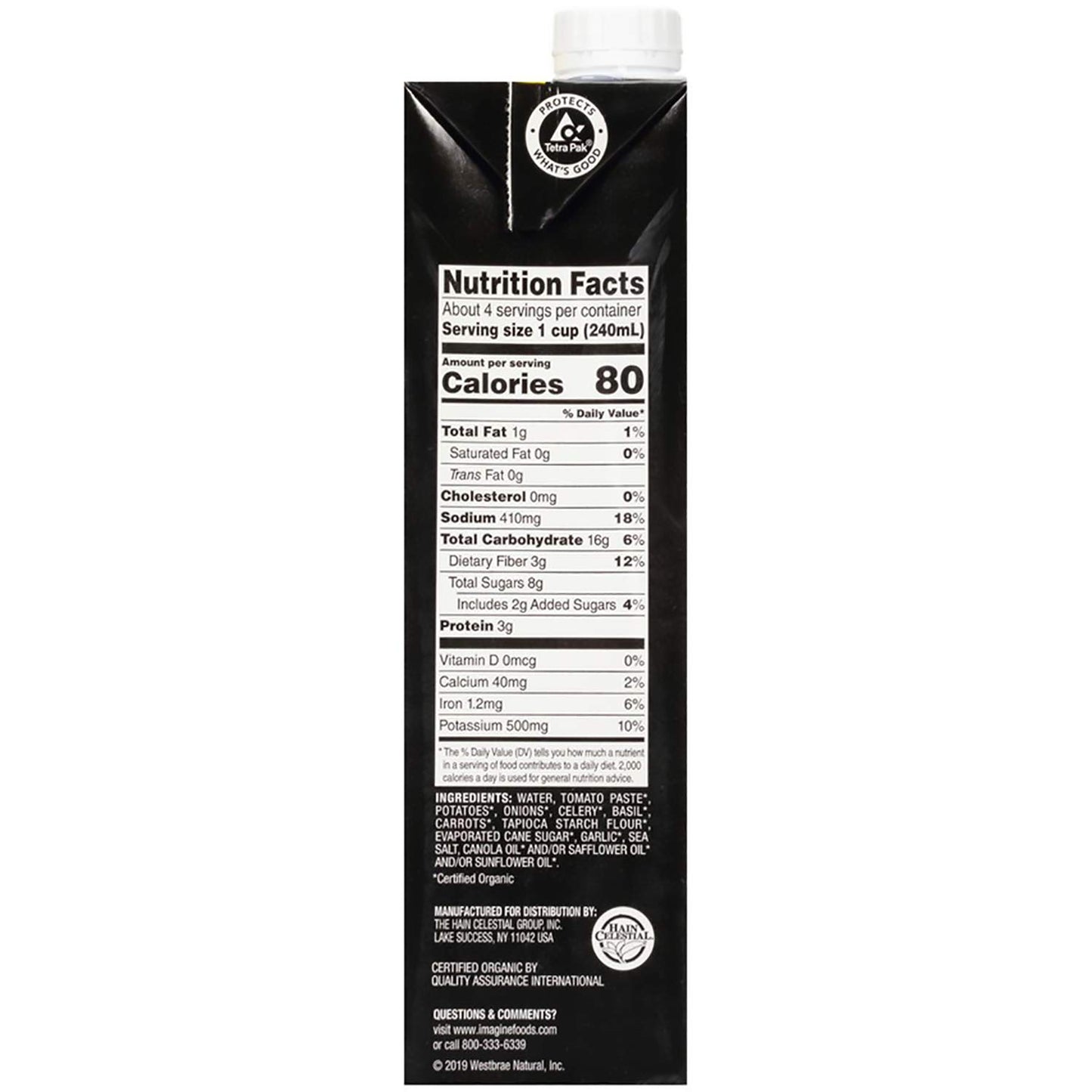 Imagine Organic Creamy Soup, Tomato Basil, 32 oz. (Pack of 2)