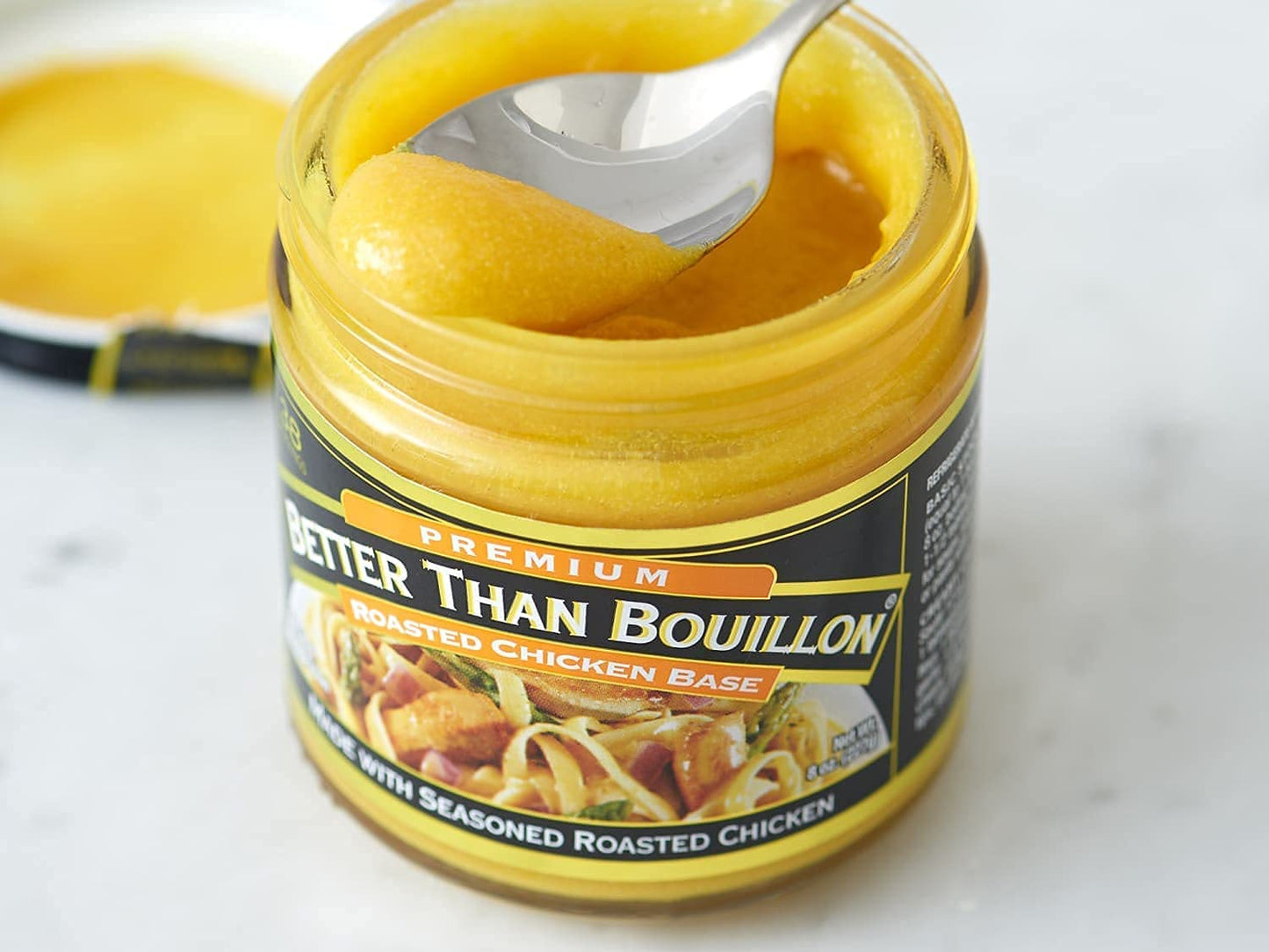 Better Than Bouillon Premium Roasted Chicken Base, Made with Seasoned Roasted Chicken, 38 Servings, Blendable Base for Added Flavor 8.00 Ounce (Pack of 2)