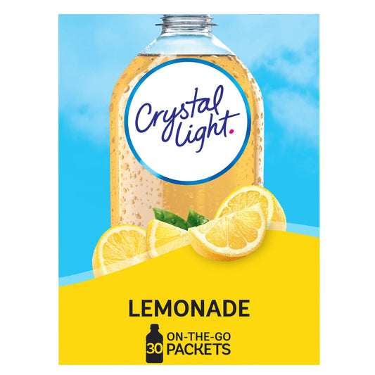 Crystal Light Lemonade Naturally Flavored with other natural Powdered Drink Mix, 30 ct On-the-Go-Packets
