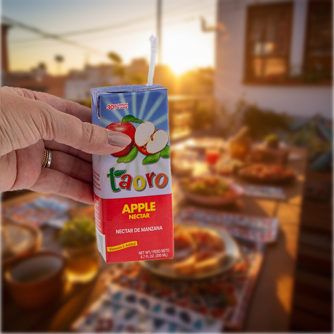 Taoro Apple Nectar - Rich Fruit Taste - 3 Pack 6.7 oz (Pack of 1)