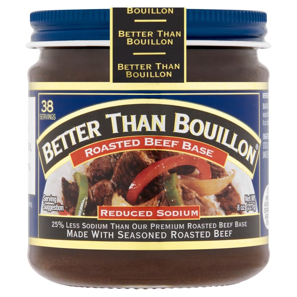 Better Than Bouillon Brand, Reduced Sodium Variety Pack with 1 Chicken Base, 1 Beef Base and 1 Vegetable Base, 8 Ounce Jars (Pack of 3)