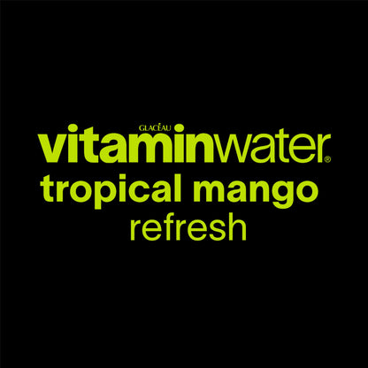vitaminwater Refresh Tropical Mango Nutrient Enhanced Flavored Water Beverage, 20 fl oz Bottles, 12 Pack