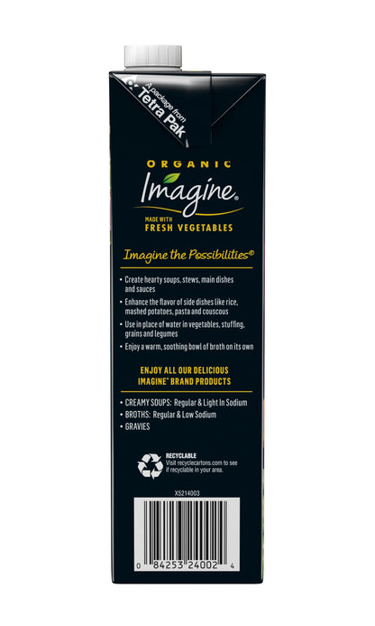 Imagine Foods, Broth Vegetable Low Sodium Organic, 32 Fl Oz