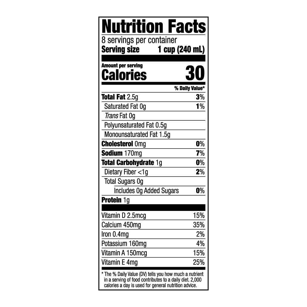 Amazon Grocery, Original Unsweetened Almond Milk, 64 Fl Oz