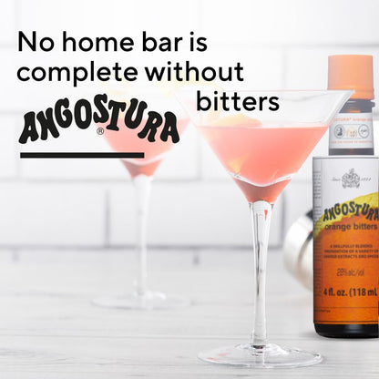 ANGOSTURA Orange Bitters, Cocktail Bitters for Professional and Home Mixologists, Kosher Certified, No Sodium, 4 FL oz
