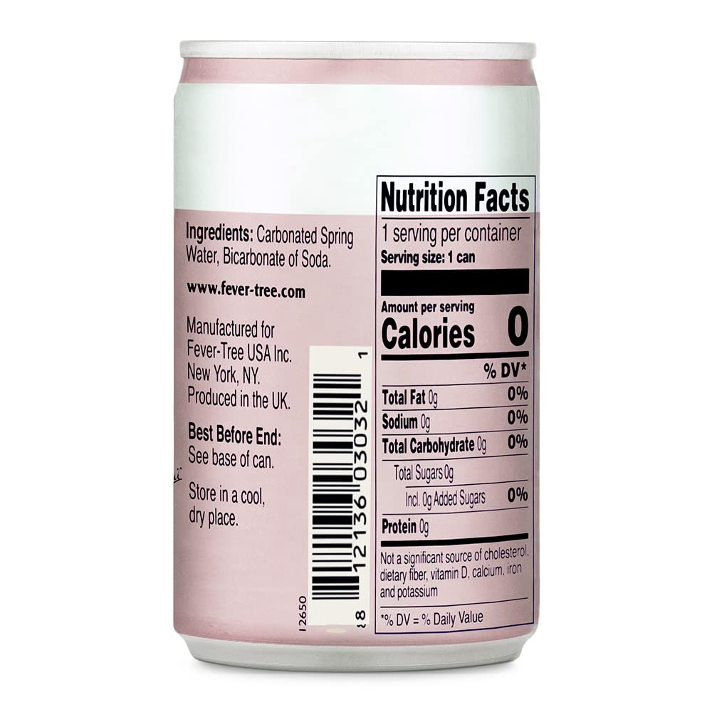 Fever-Tree Premium Club Soda Cans, 24pk/5.07 Fl Oz, No Artificial Sweeteners, Flavorings or Preservatives (Pack of 3)