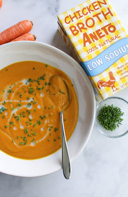 Aneto 100% Natural Low Sodium Chicken Broth, 34 Fl Oz