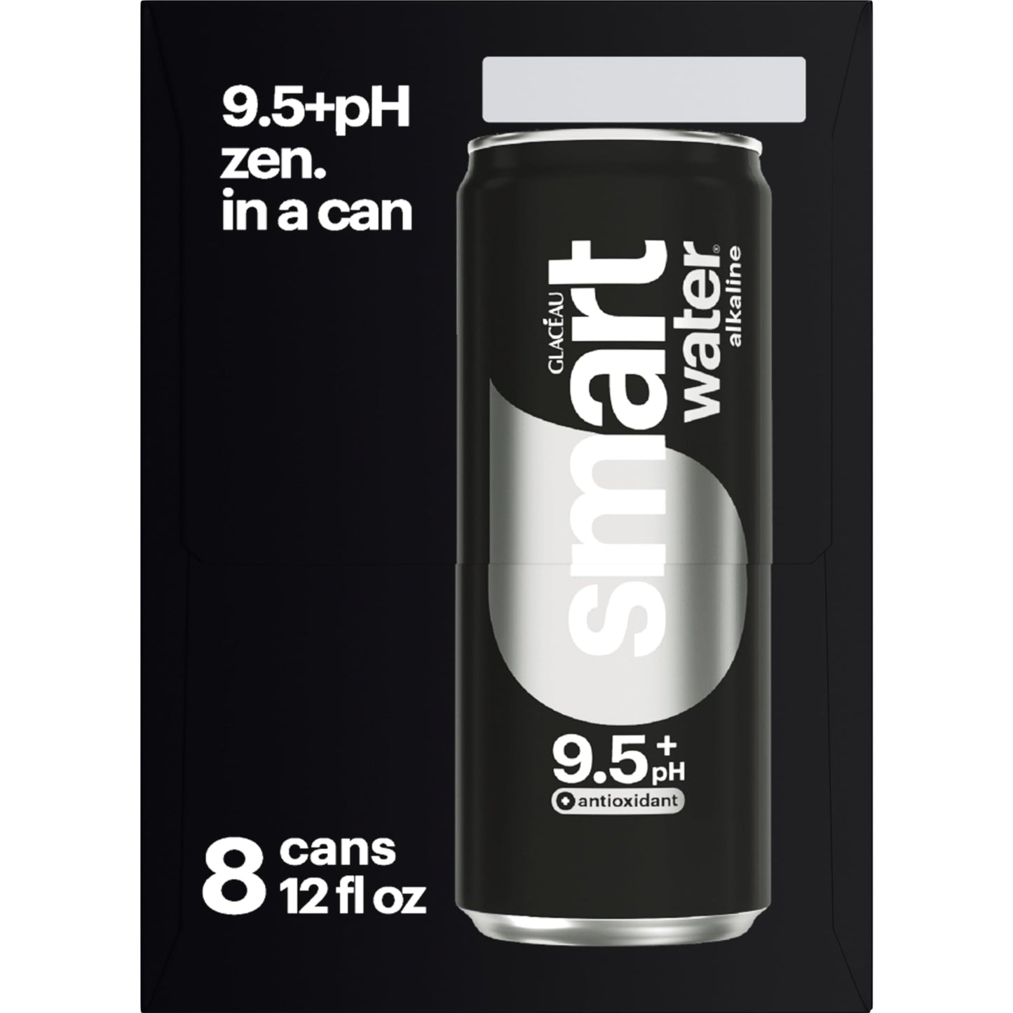 Smartwater Alkaline + Antioxidant Aluminum Can 12oz 8pk