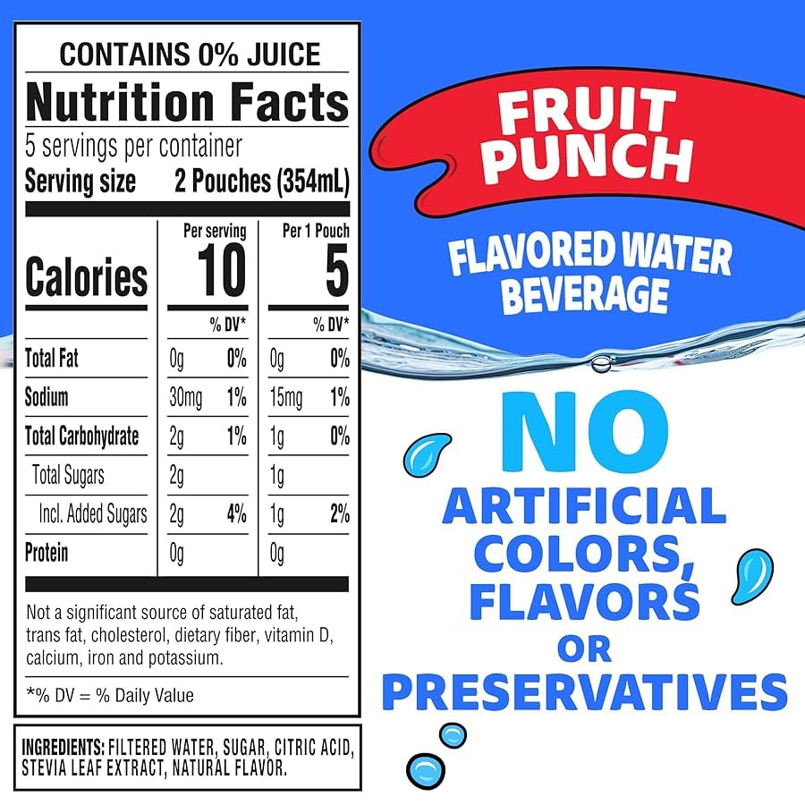 Capri Sun Roarin' Waters Fruit Punch Ready-to-Drink Juice (10 Pouches)