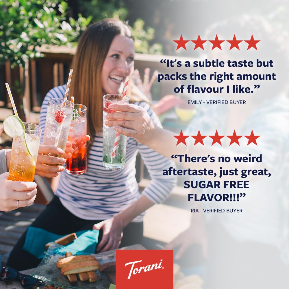 Torani Sugar Free Coconut Flavored Drink Syrup, 25.4 fl oz (Pack of 4)