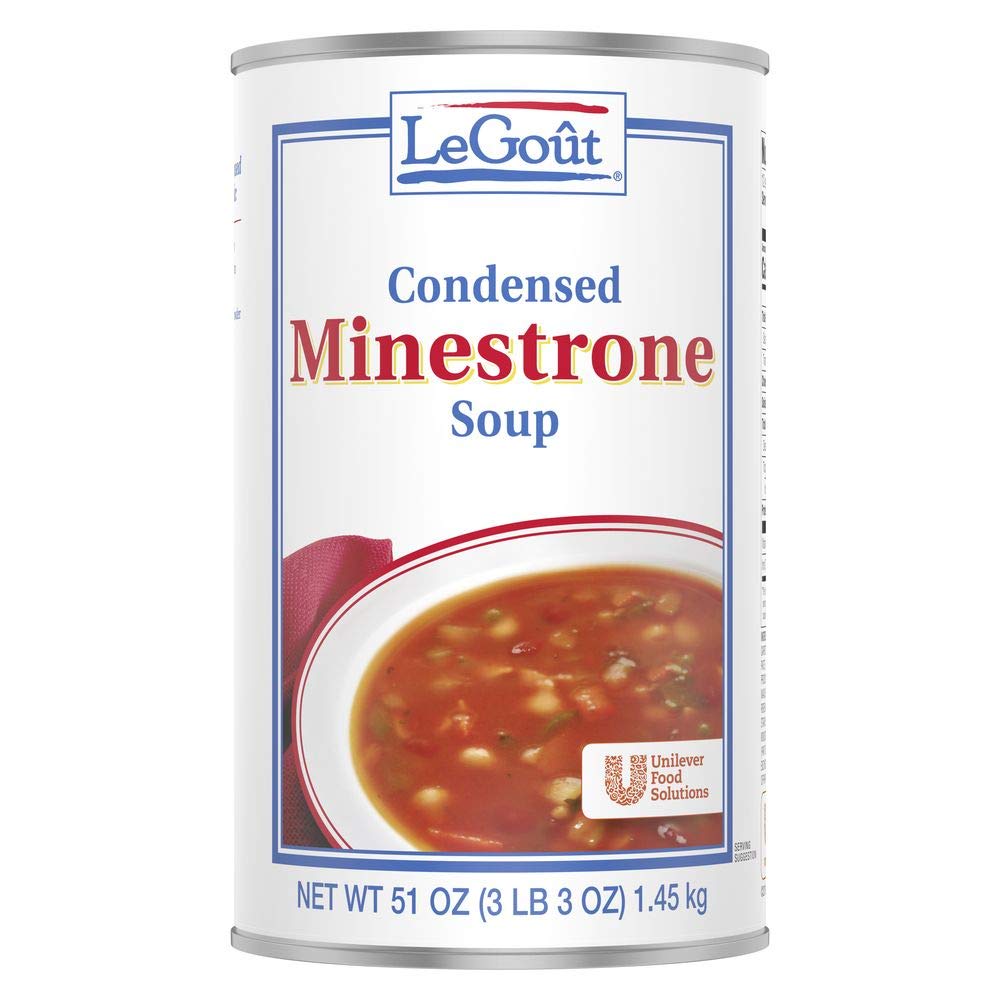 LeGout Minestrone Condensed Canned Soup, 0g Trans Fat, 51 oz, Pack of 12