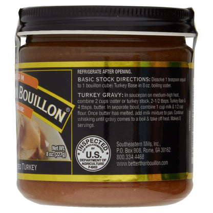 Better Than Bouillon Premium Turkey Base, Made with Roasted Turkey, 38 Servings Per Jar 8 Ounce (Pack of 2)