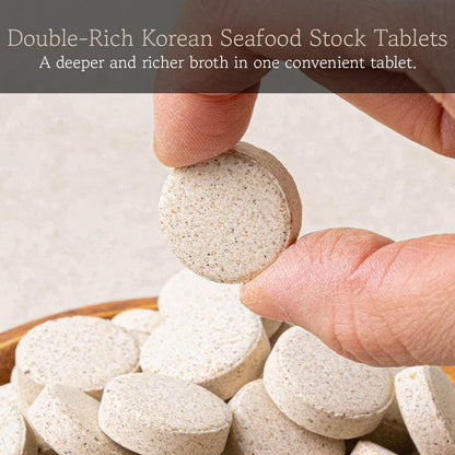Korean Anchovy Seafood Broth Coins – 60 Count | Concentrated Stock Tablets with 20 Natural Ingredients for Rich, Deep Flavor Soup & Stew 코인육수