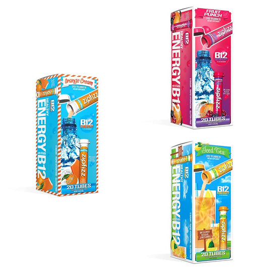Zipfizz Healthy Energy Drink Mix, Hydration with B12 and Multi Vitamins (Wild Card Bundle) 60 Count