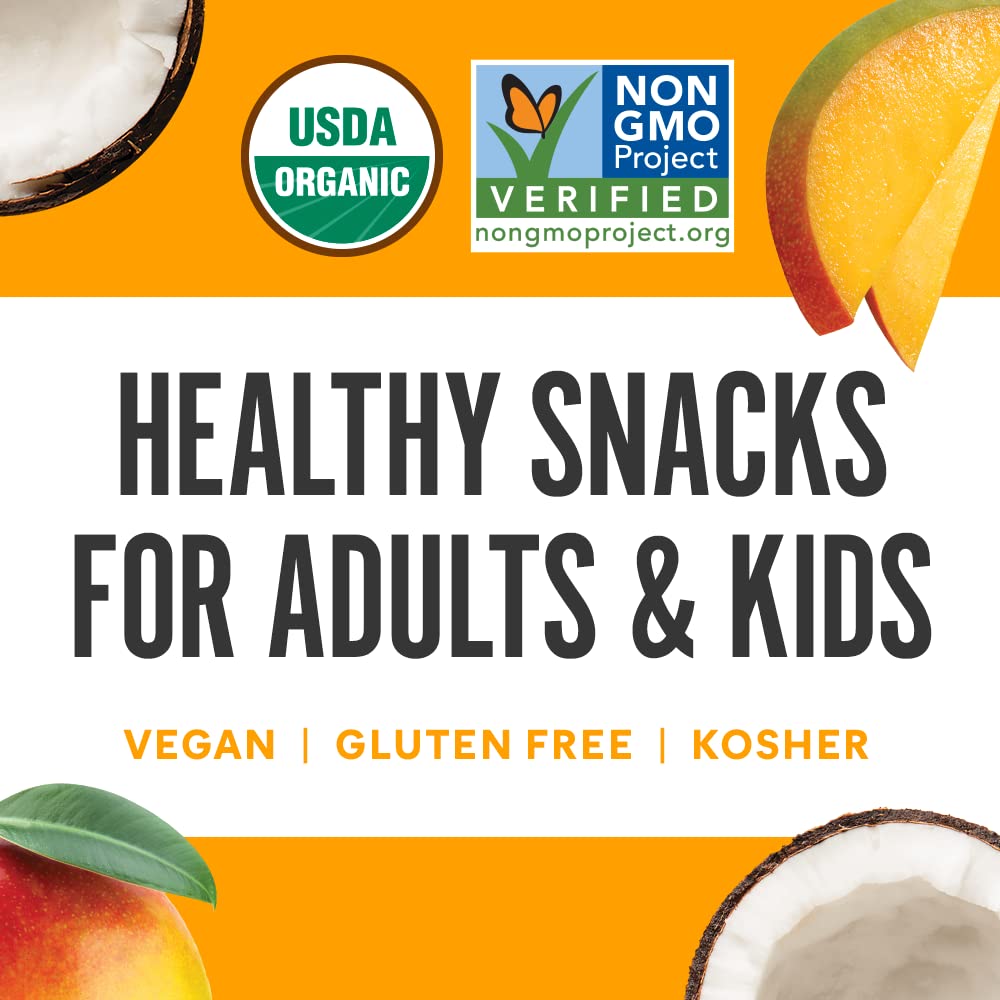 Noka Superfood Smoothie Pouches (Mango Coconut) 4 Pack, with Plant Protein, Prebiotic Fiber & Flax Seed, Organic, Gluten Free, Vegan, Healthy Fruit Squeeze Snack Pack, 4.22oz Ea