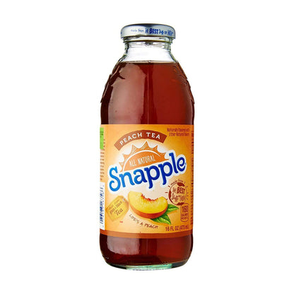Snapple Peach Tea, 16 fl oz recycled plastic bottle (Pack of 5)