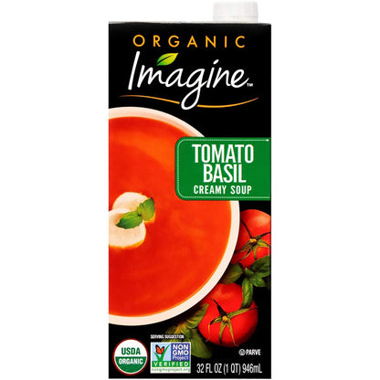 Imagineig Organic Soup Variety Pack: Super Greens, Sweet Pea, Creamy Garden Tomato, Creamy Butternut Squash, 32 ounce (Pack of 4)