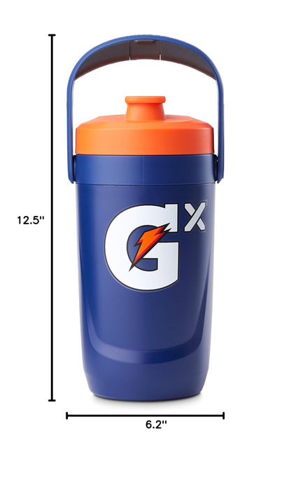 Gatorade Gx Performance Jug, 64oz, Leakproof, Non Slip Grip, Great for Athletes, Navy