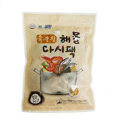 Minecook Seafood Dashi Pack Korean Spices Pack for Soups and Broth Gives Savory and Seafood Flavor Savory 160g (0.35 lb) / 0.035 lb per 1 Bag 담백한 육수용 다시팩