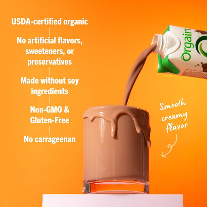 Orgain Creamy Chocolate Fudge, 11 Oz Container, 4 Count + Orgain Organic Nutrition Shake, Sweet Vanilla Bean, 11 Oz, 4 Count