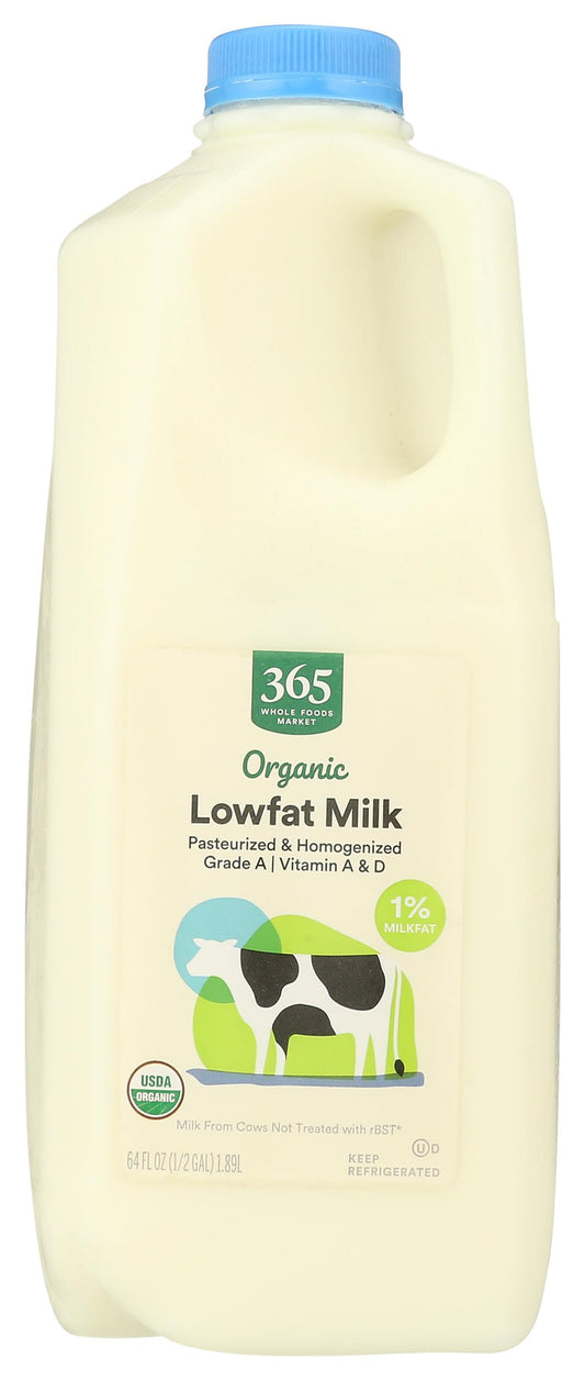 365 by Whole Foods Market, Organic 1% Lowfat Milk, 64 Fl Oz
