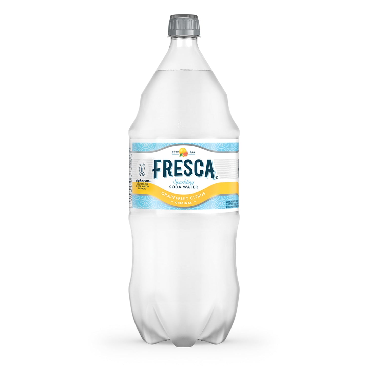 Fresca Grapefruit Citrus Sparkling Soda Water, Zero Calorie and Sugar Free, 2 Liter Bottle (Packaging may vary)