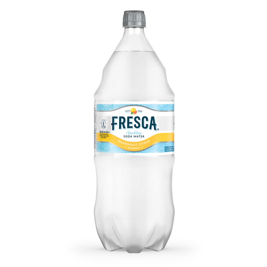 Fresca Grapefruit Citrus Sparkling Soda Water, Zero Calorie and Sugar Free, 2 Liter Bottle (Packaging may vary)