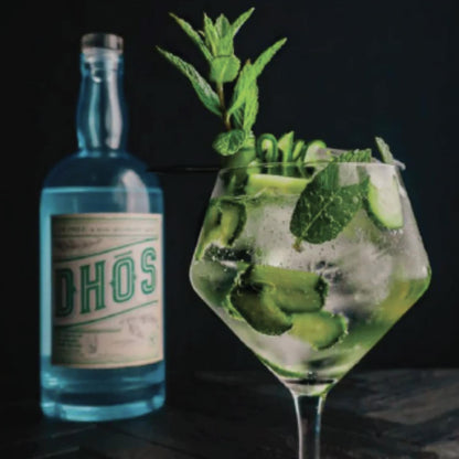 Dhōs Handcrafted Non-Alcoholic Gin 750 ML Bottles w Pack Owen’s Mixers Lemonade 8.2 OZ Cans - Perfect for Mocktails - Made in USA