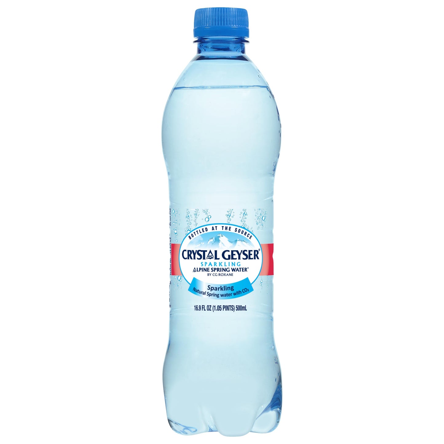 Crystal Geyser Sparkling Alpine Natural Spring Water, 24-Pack, 16.9oz Bottles, Zero Calories and No Sweeteners, Bottled at The Source