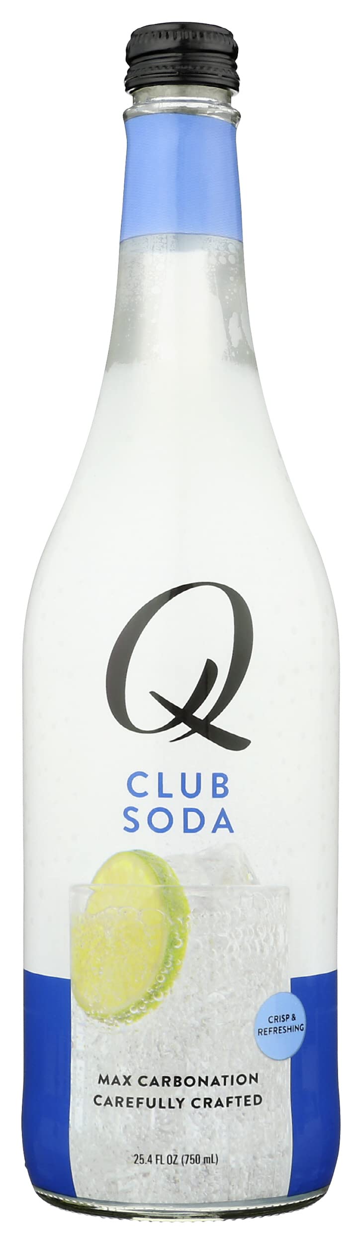 Q Tonic Club Soda, Max Carbonation Carefully Crafted, Crisp & Refreshing, Kosher, Non-GMO, 25.4 Fluid Ounce (Pack of 8)