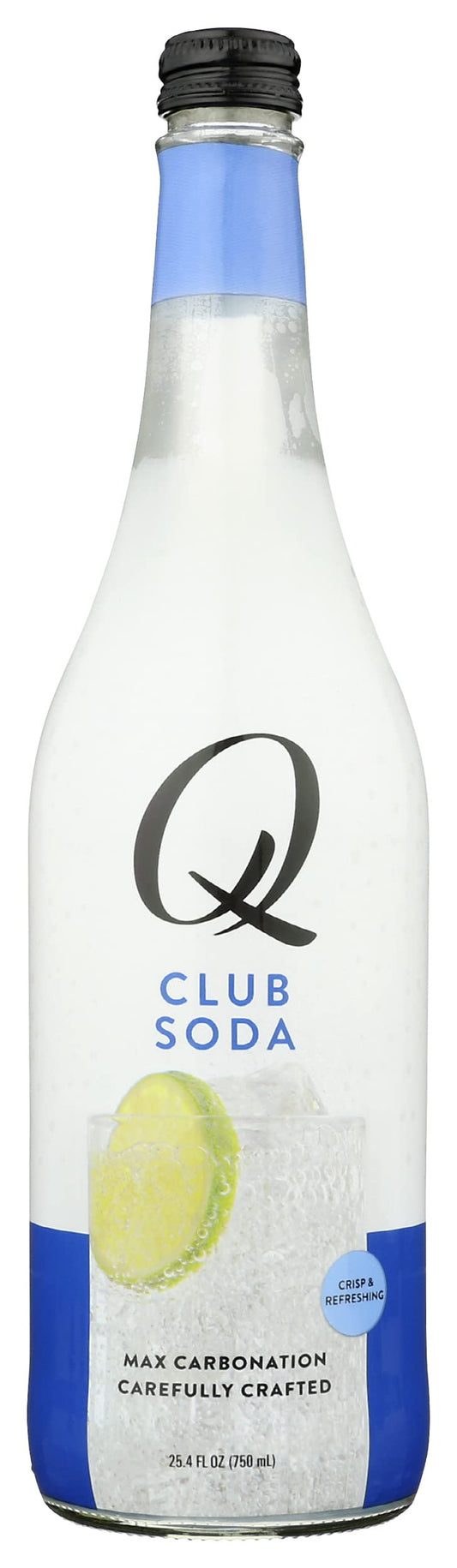Q Tonic Club Soda, Max Carbonation Carefully Crafted, Crisp & Refreshing, Kosher, Non-GMO, 25.4 Fluid Ounce (Pack of 8)