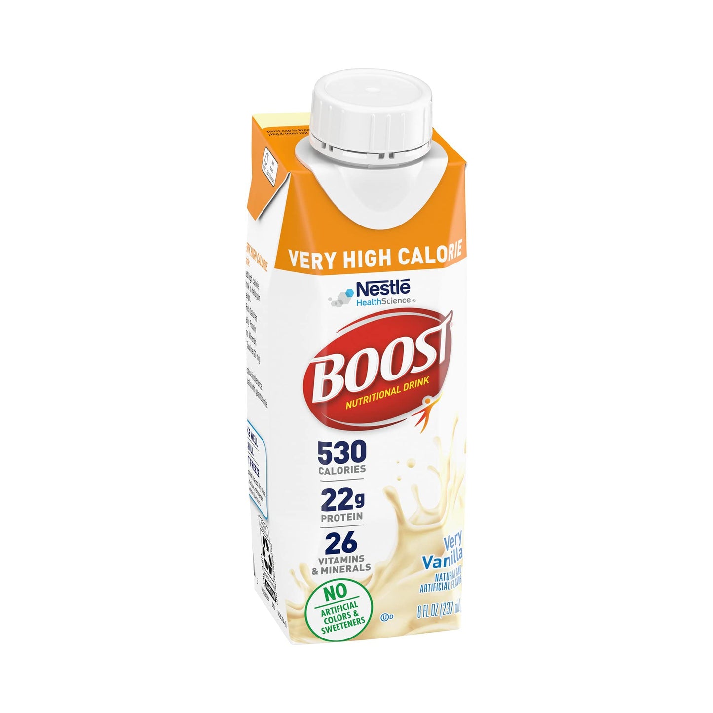 Boost Very High Calorie Chocolate Nutritional Drink – 22g Protein & Very High Calorie Vanilla Nutritional Drink – 22g Protein, 530 Nutrient Rich Calories, 8 Fl Oz (Pack of 24)
