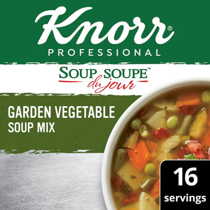 Knorr Professional Soup du Jour Garden Vegetable Soup Mix Vegetarian, Gluten Free, 0g Trans Fat per Serving, Just Add Water, 1 Count (Pack of 4)