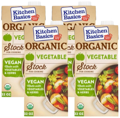 Kitchen Basics Organic Vegetable Stock, 32 fl oz (Pack of 4)
