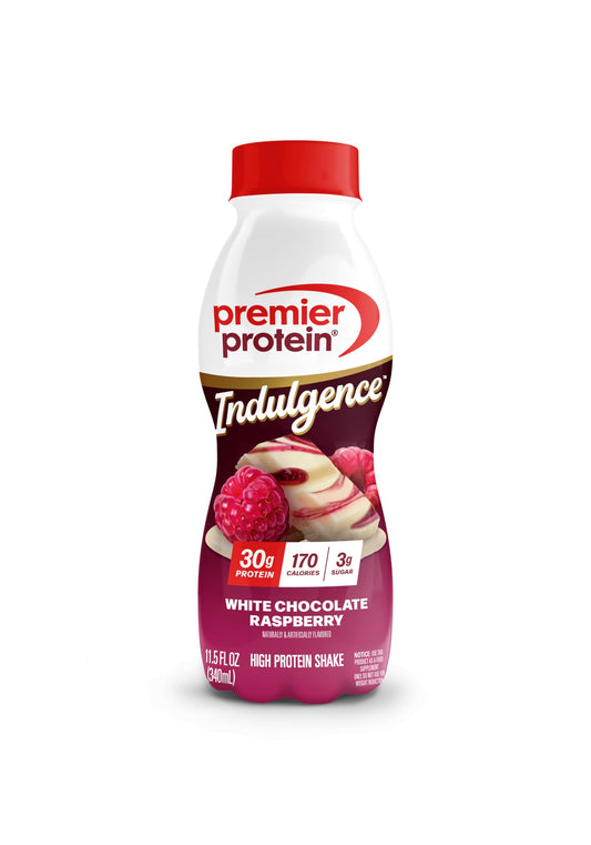 Premier Protein Indulgence Protein Shake, 30g Protein, 3g Sugar, White Chocolate Raspberry, 11.5 fl oz (Single Bottle)