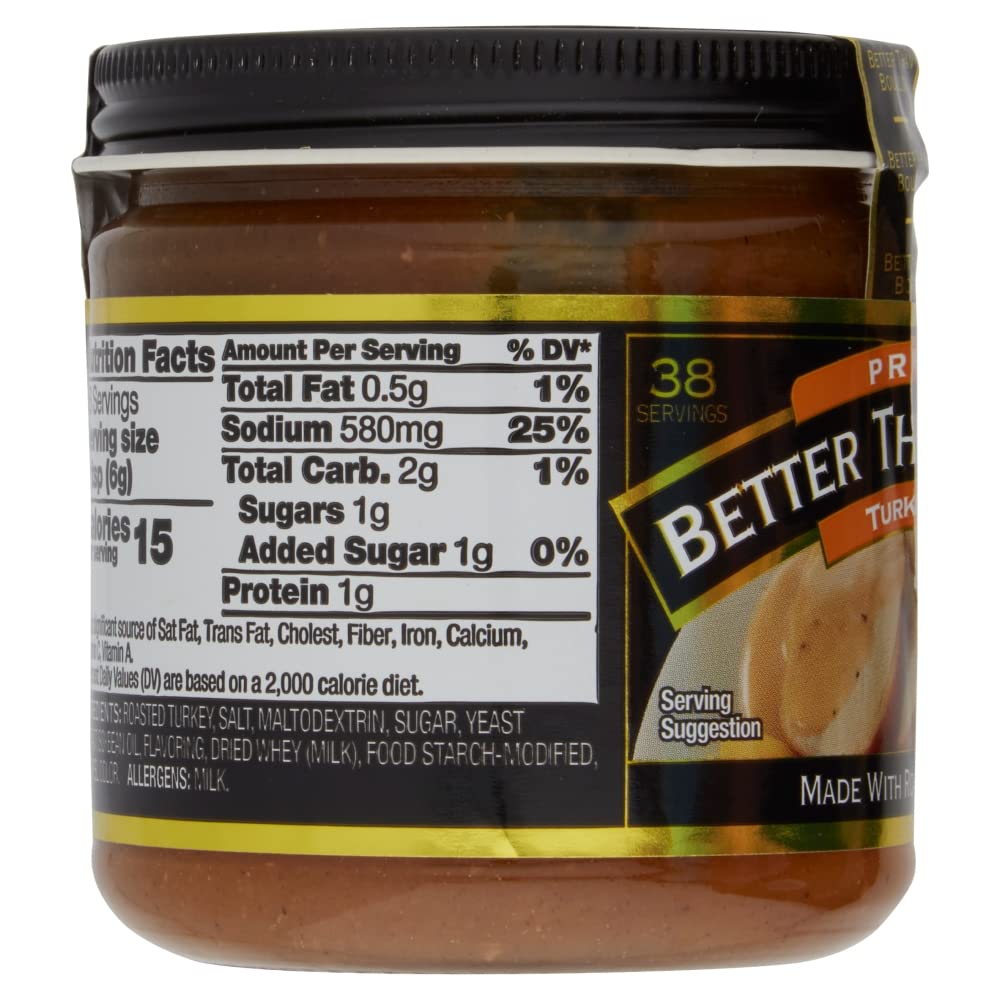 Better Than Bouillon Premium Turkey Base, Made with Roasted Turkey, 38 Servings Per Jar 8 Ounce (Pack of 2)